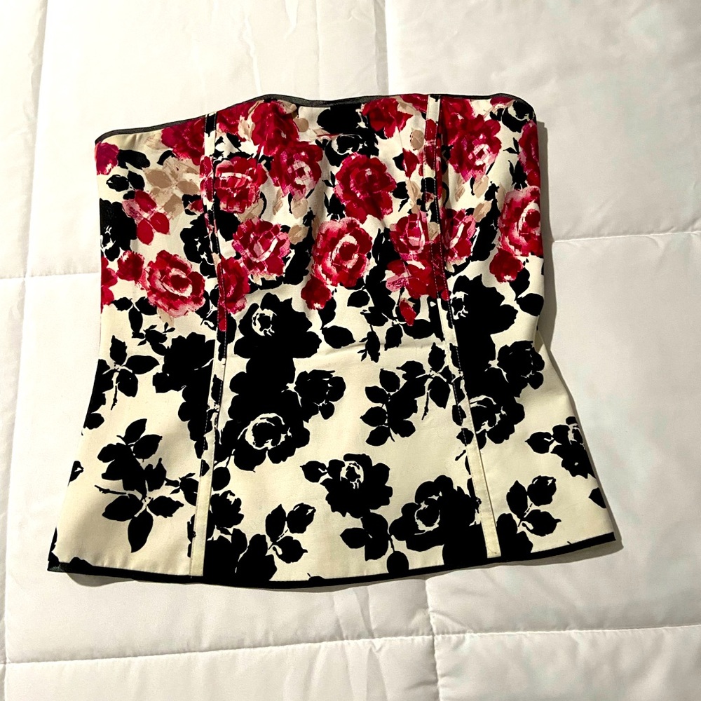 White House Black Market Floral Bustier